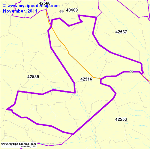 map of 42516