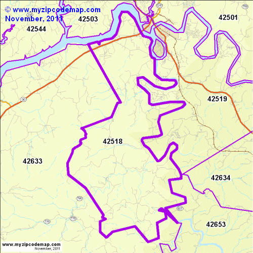 map of 42518