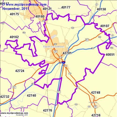 map of 42701