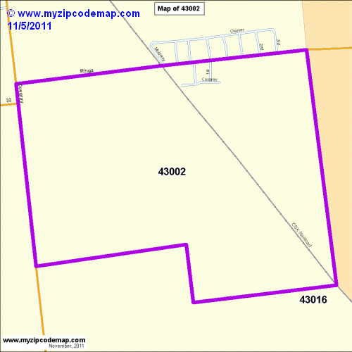 map of 43002