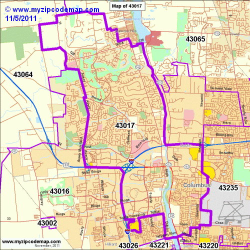 map of 43017