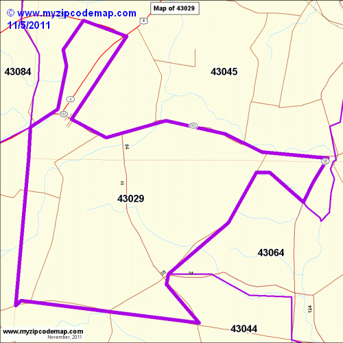 map of 43029