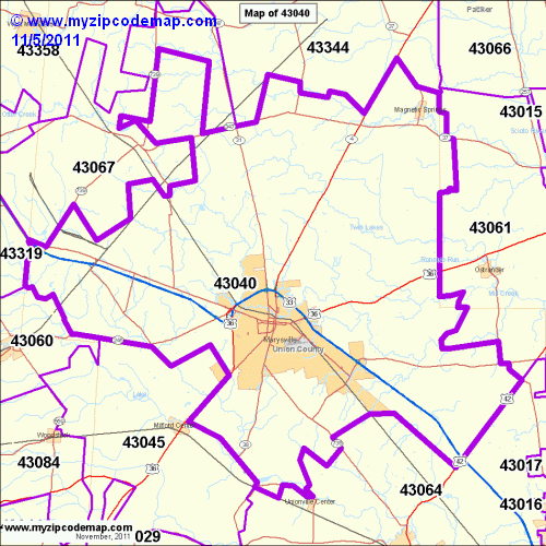 map of 43040