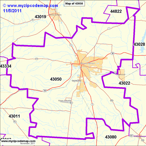 map of 43050