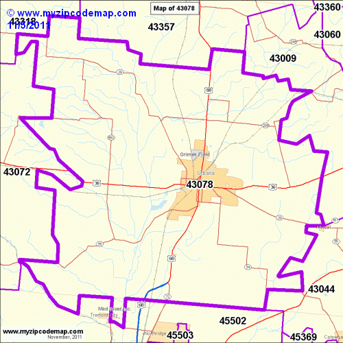 map of 43078