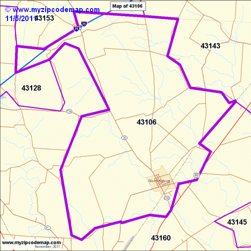 map of 43106