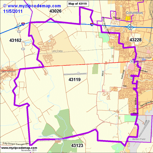 map of 43119