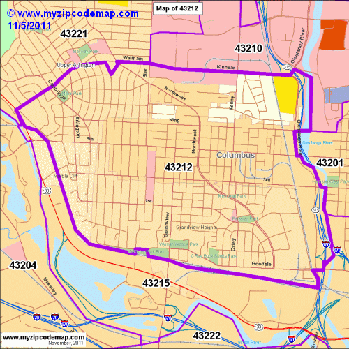 map of 43212