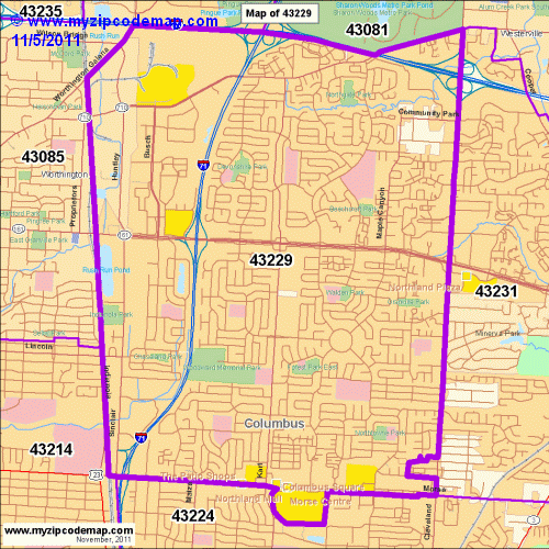 map of 43229