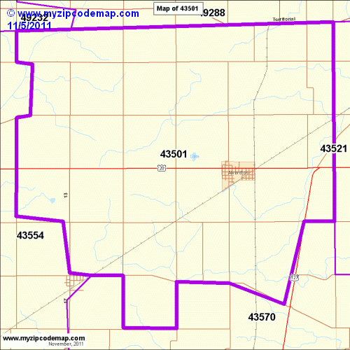 map of 43501