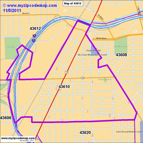 map of 43610