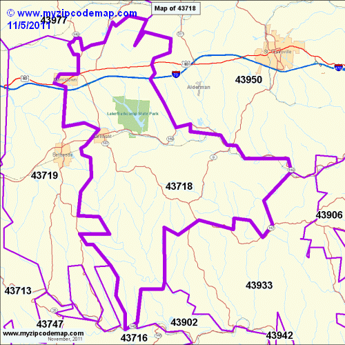 map of 43718