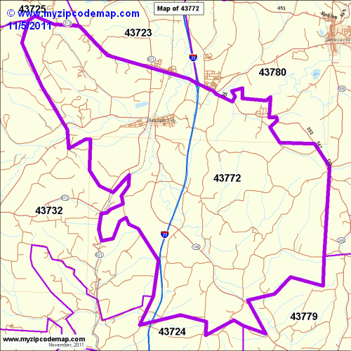 map of 43772