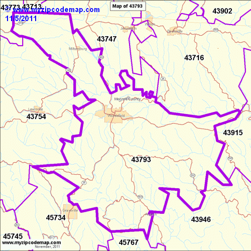 map of 43793