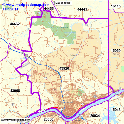 map of 43920