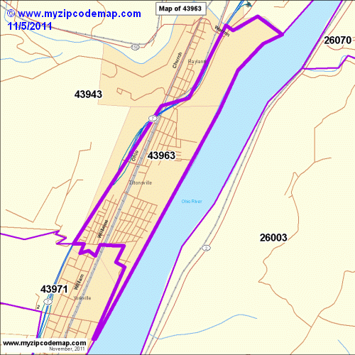 map of 43963