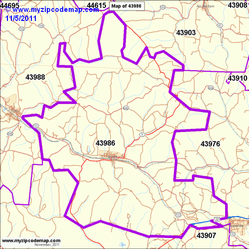 map of 43986