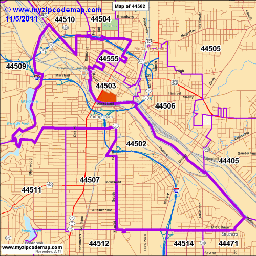 map of 44502