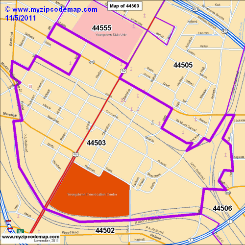 map of 44503
