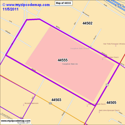map of 44555