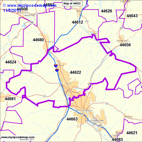 map of 44622