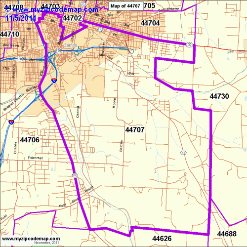 map of 44707