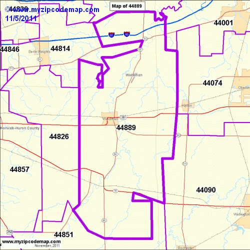 map of 44889