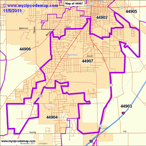 map of 44907