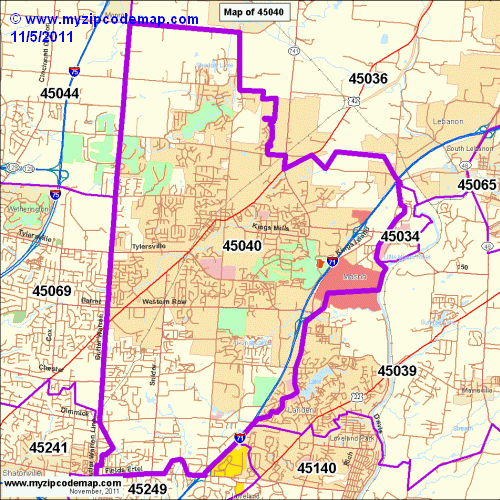map of 45040