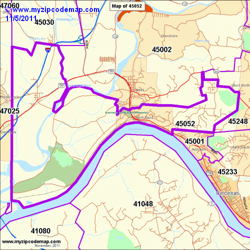 map of 45052
