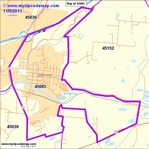 map of 45065