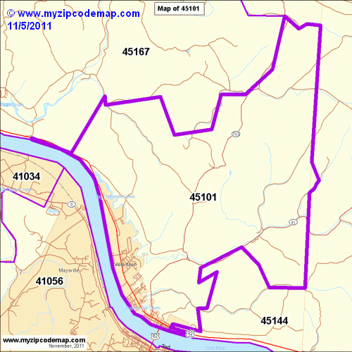 map of 45101