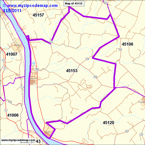 map of 45153