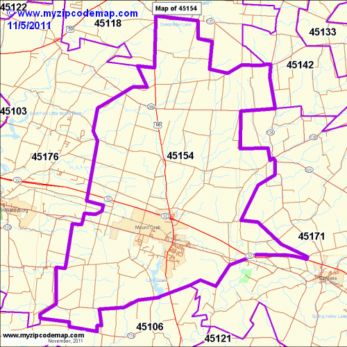 map of 45154