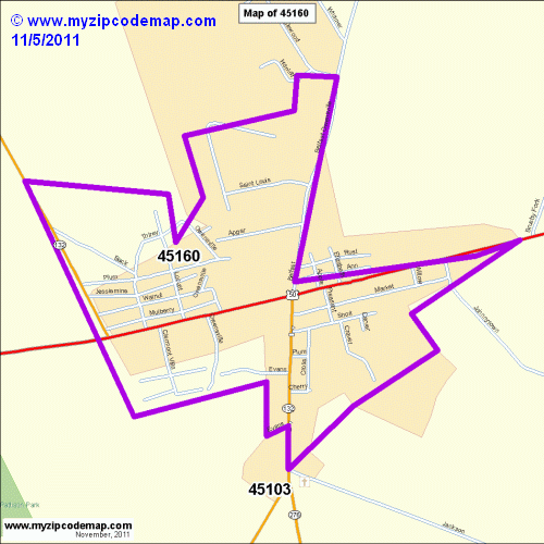 map of 45160