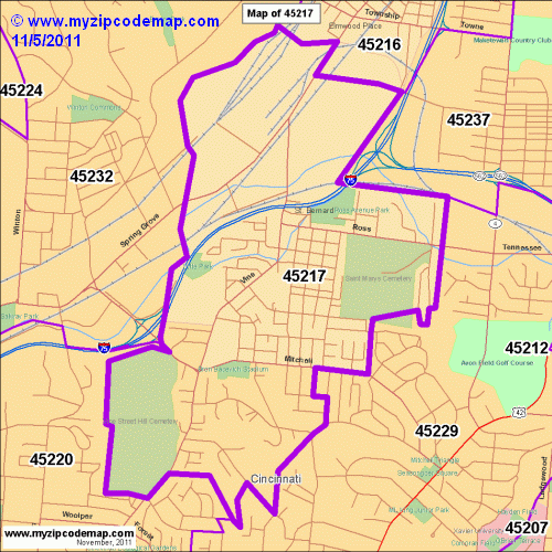 map of 45217