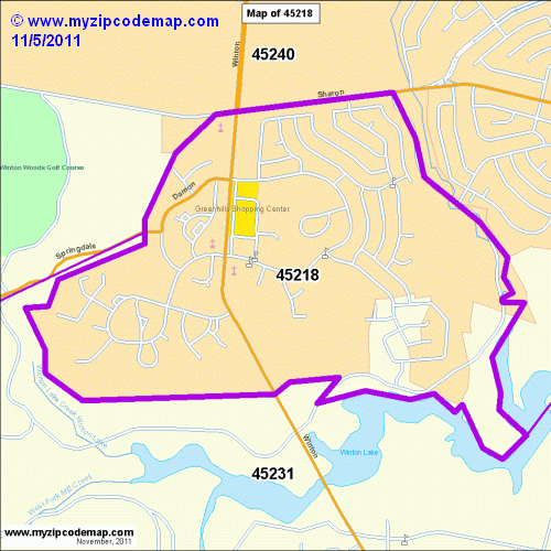 map of 45218