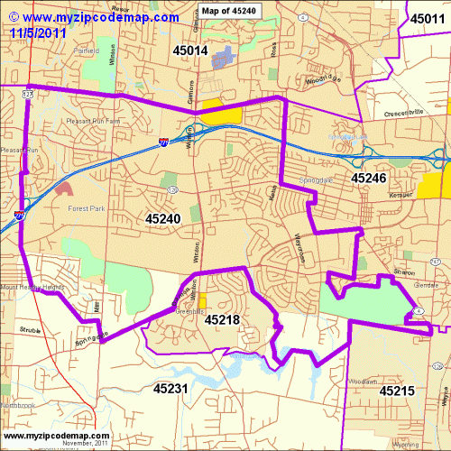 map of 45240