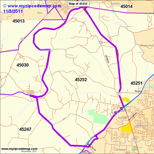 map of 45252