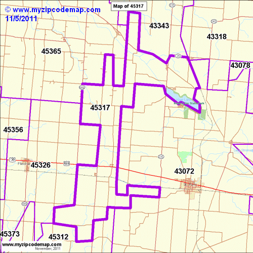 map of 45317