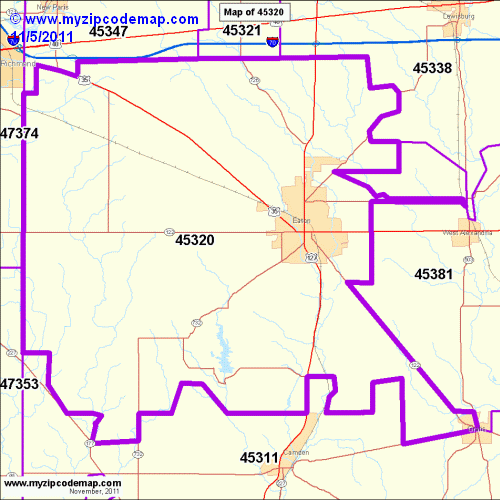 map of 45320