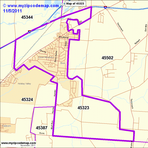 map of 45323