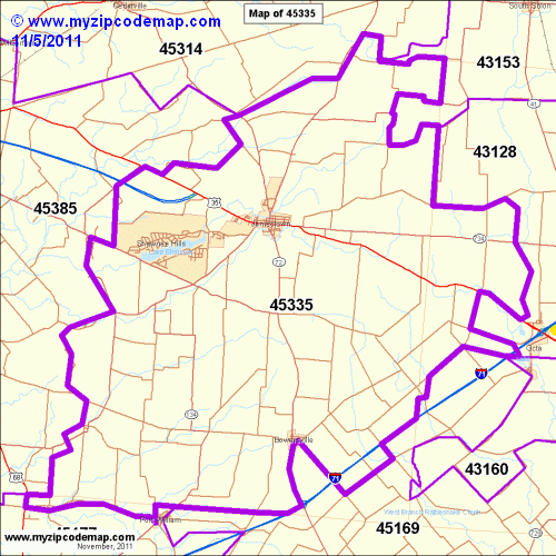 map of 45335