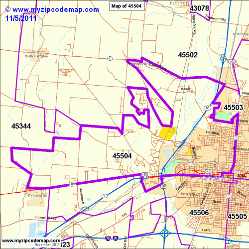 map of 45504