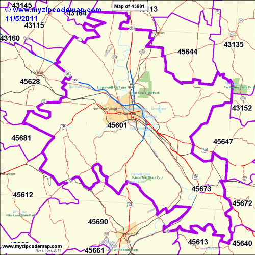 map of 45601