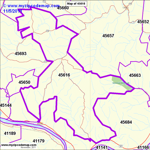 map of 45616
