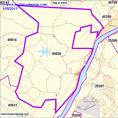 map of 45620
