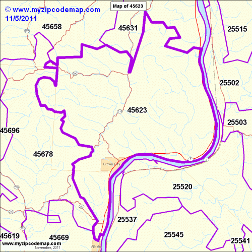 map of 45623