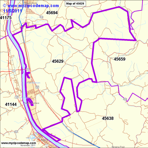 map of 45629