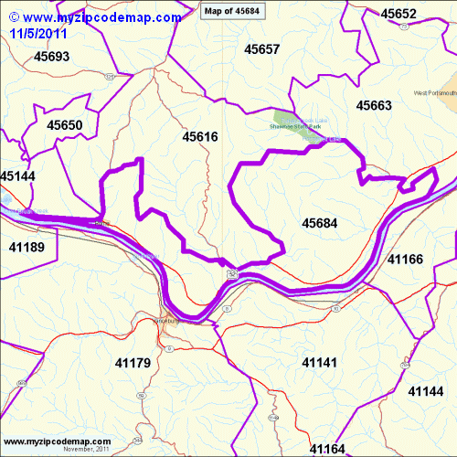 map of 45684